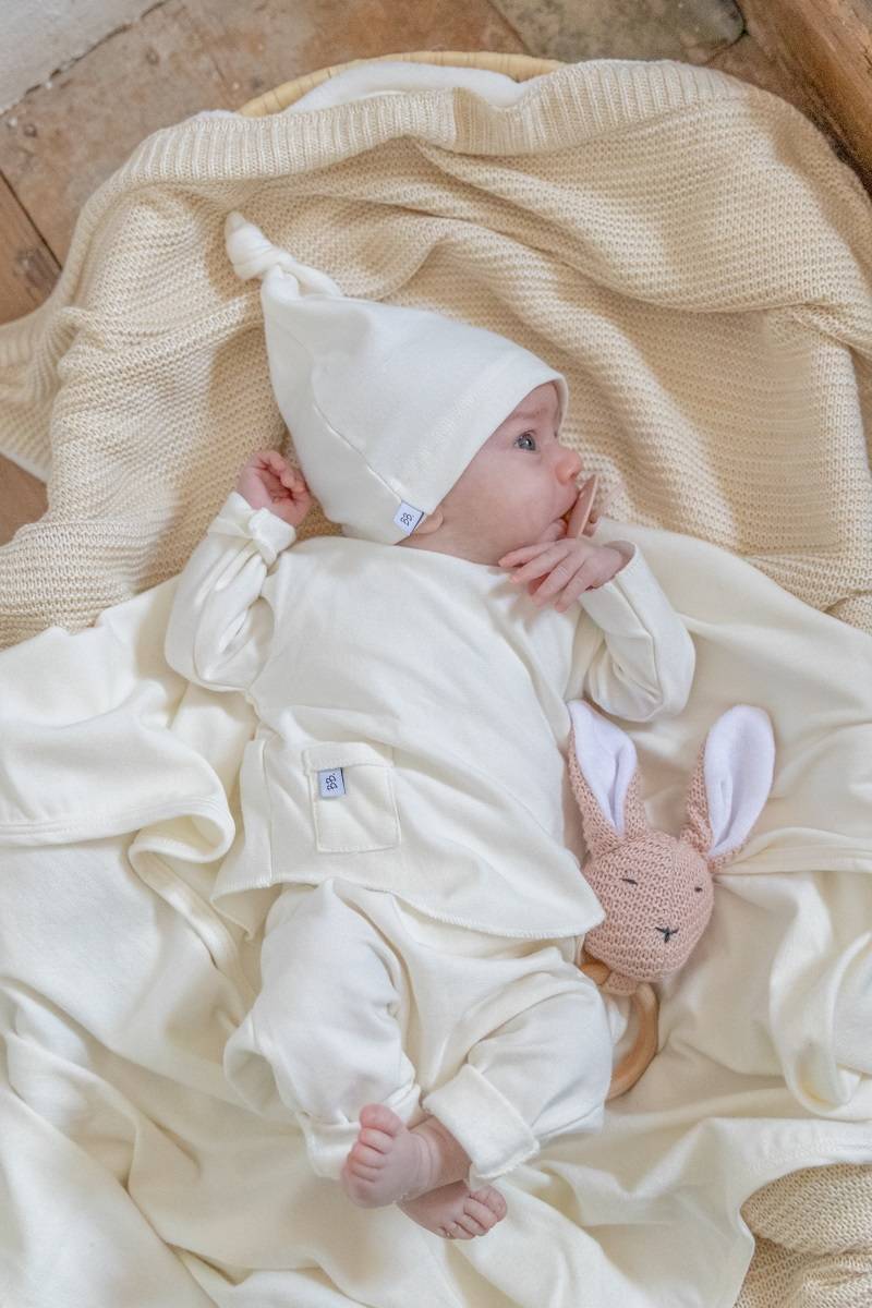Newborn Pants Cream- on baby