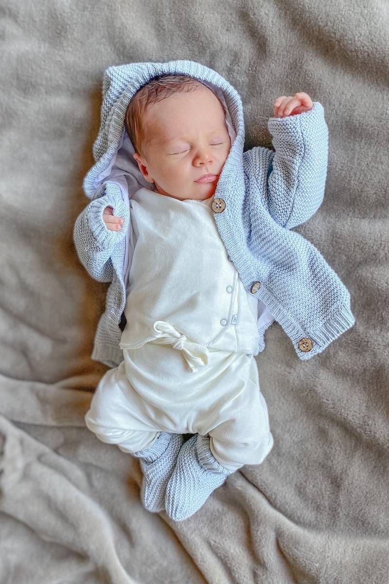Newborn Pants Cream- on baby