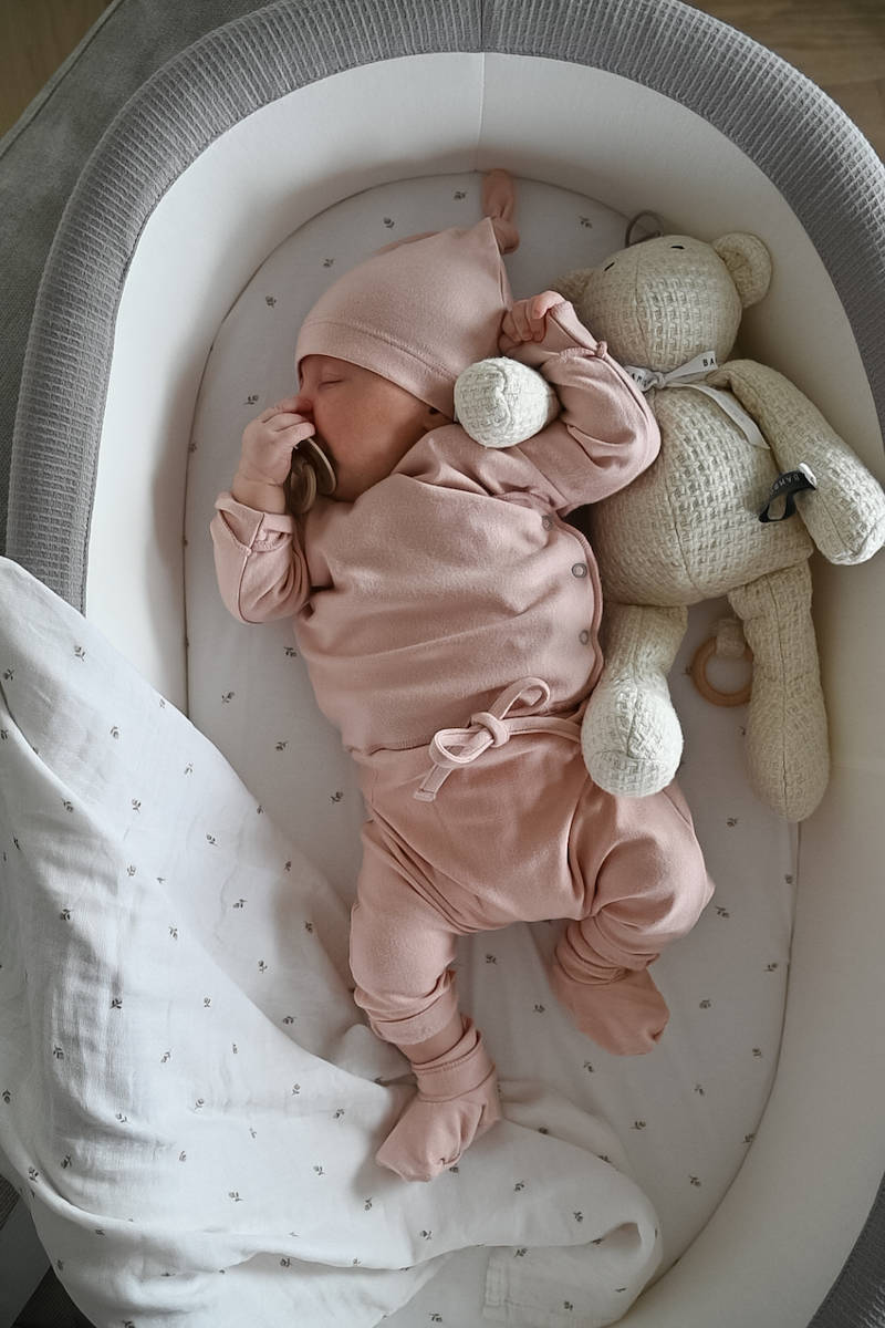 Newborn Pants Sand- on baby