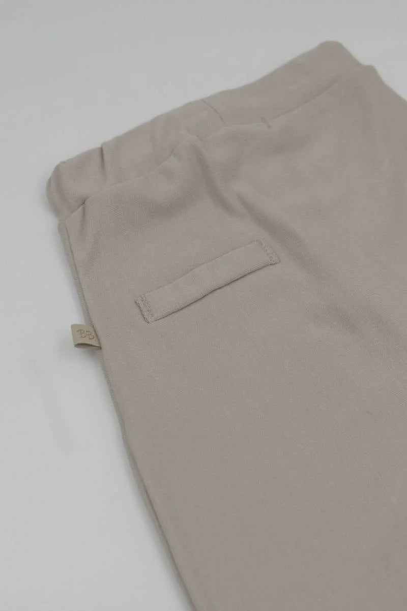 Newborn Pants Sand- side back