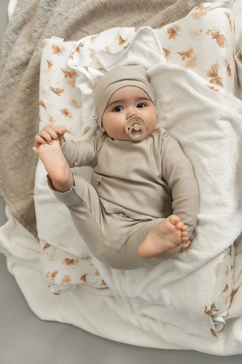 Newborn Pants Sand- on baby