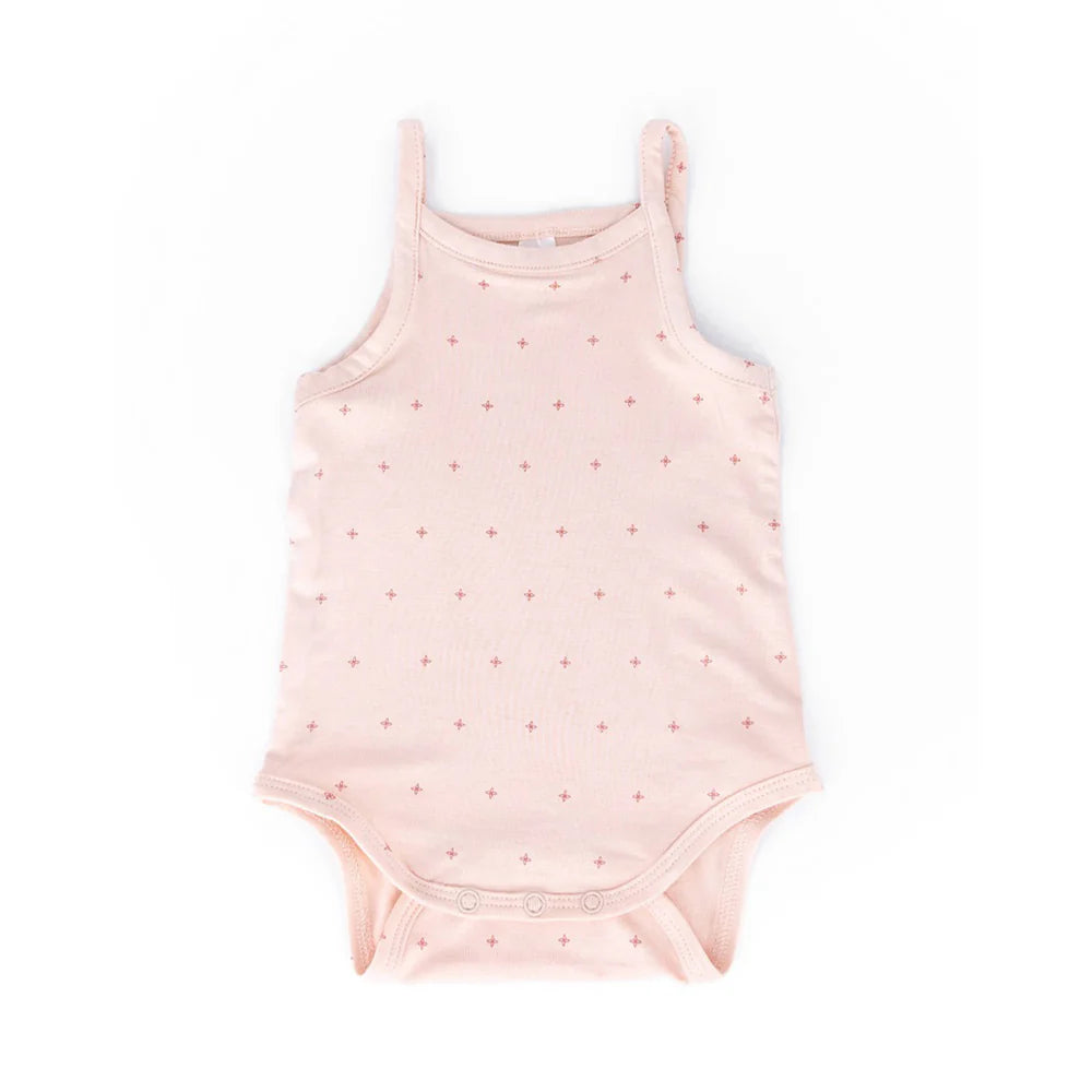 Body Tank Top Thin Straps FLOWER pink