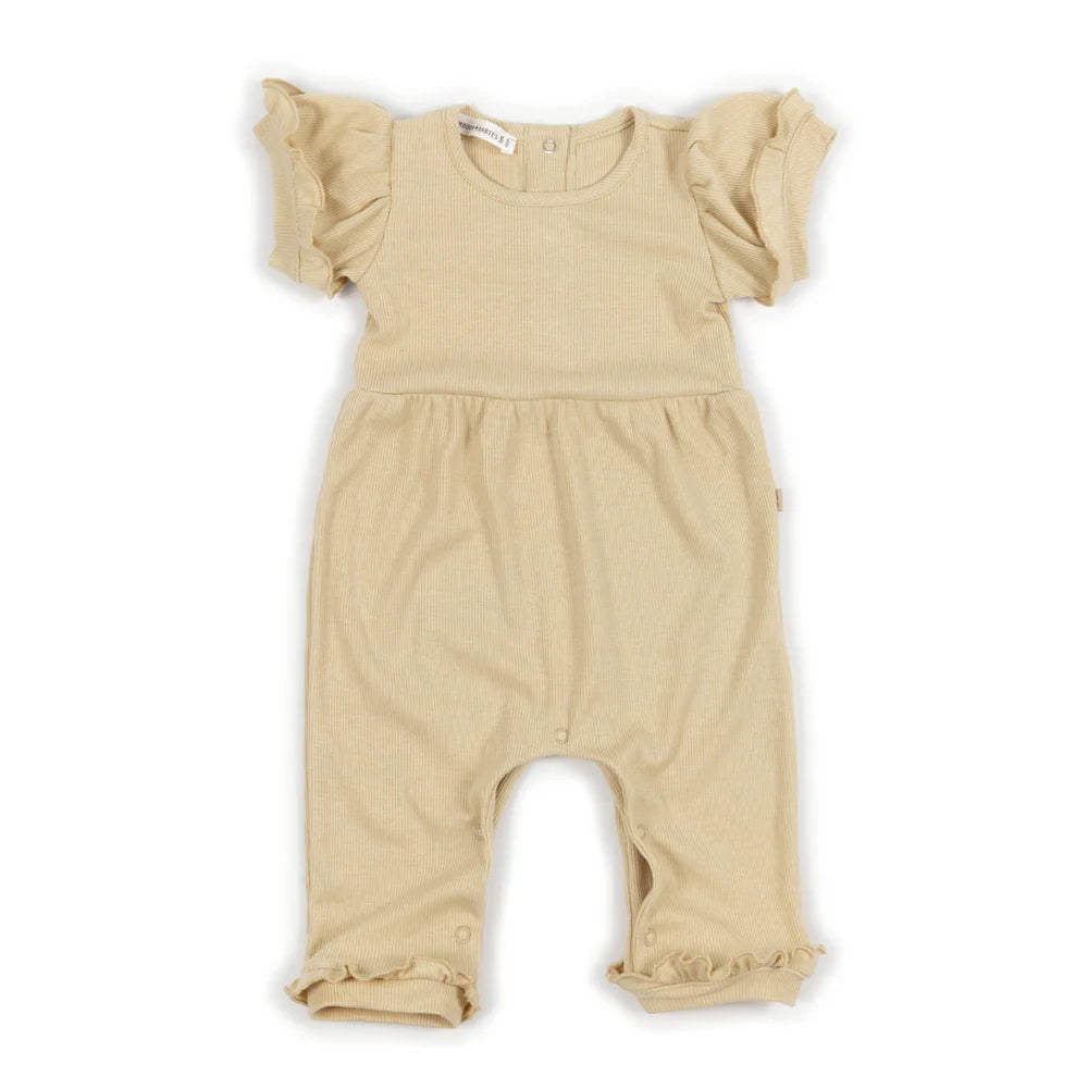 Short Sleeved Jumpsuit MUSTARD