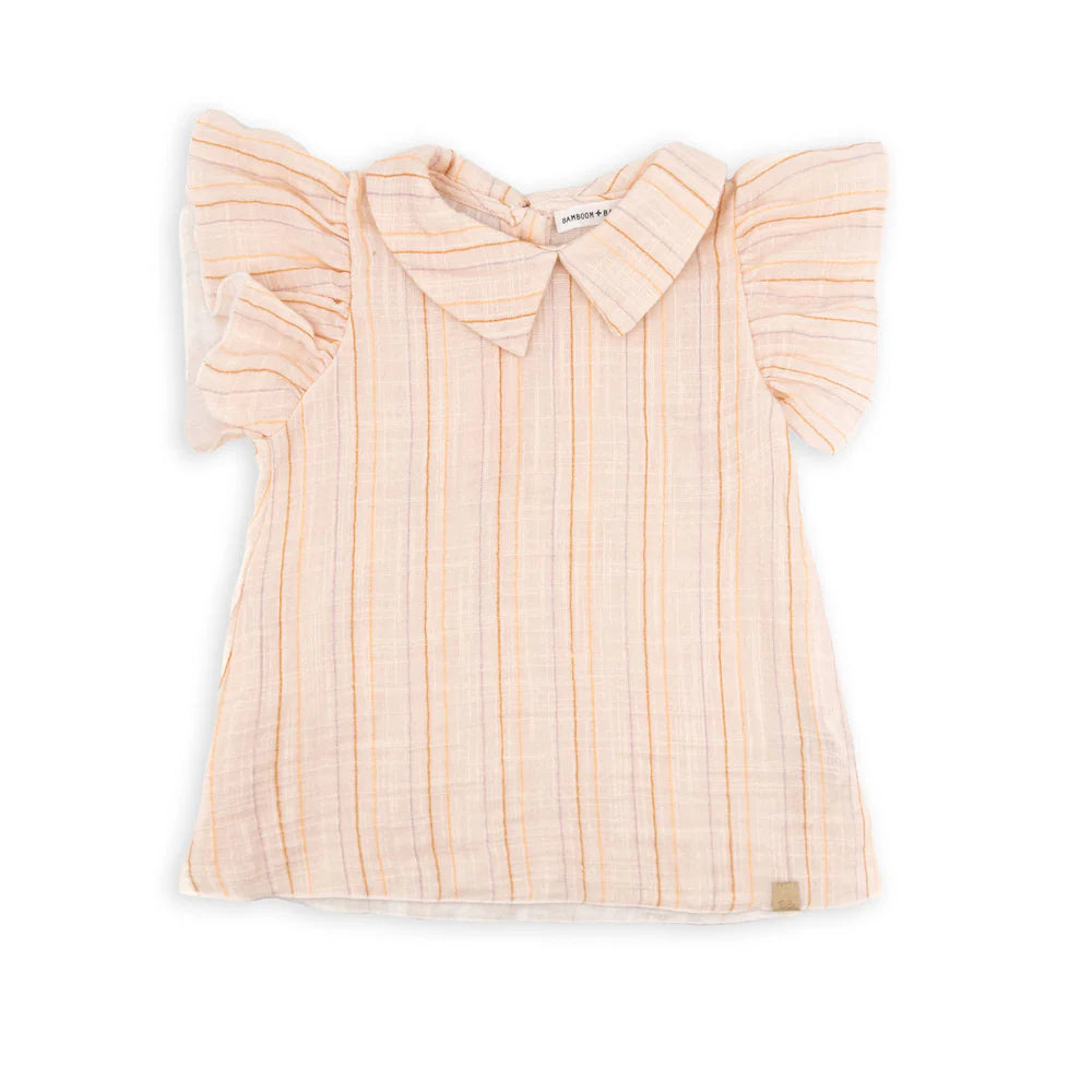 Pink striped collar dress