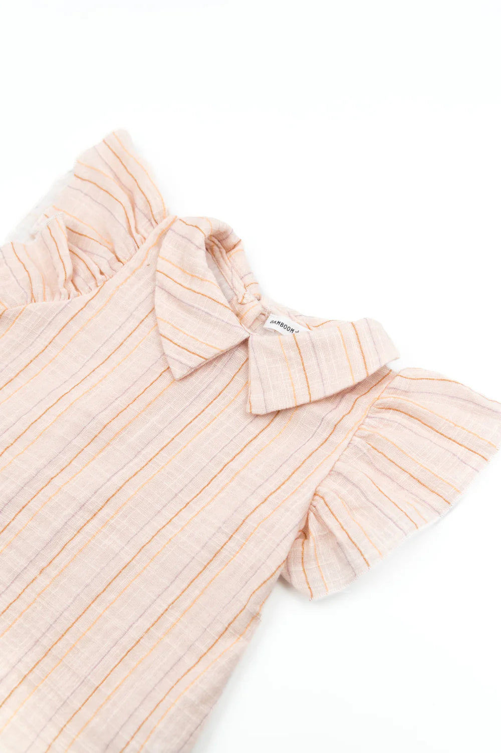 Pink striped collar dress- side
