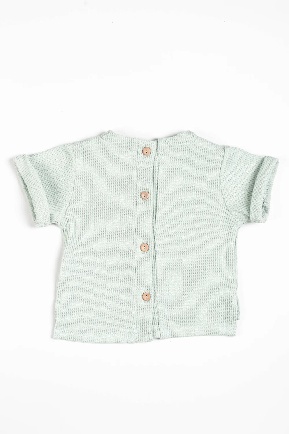 Shirt With Back Opening OCEAN BLUE- back