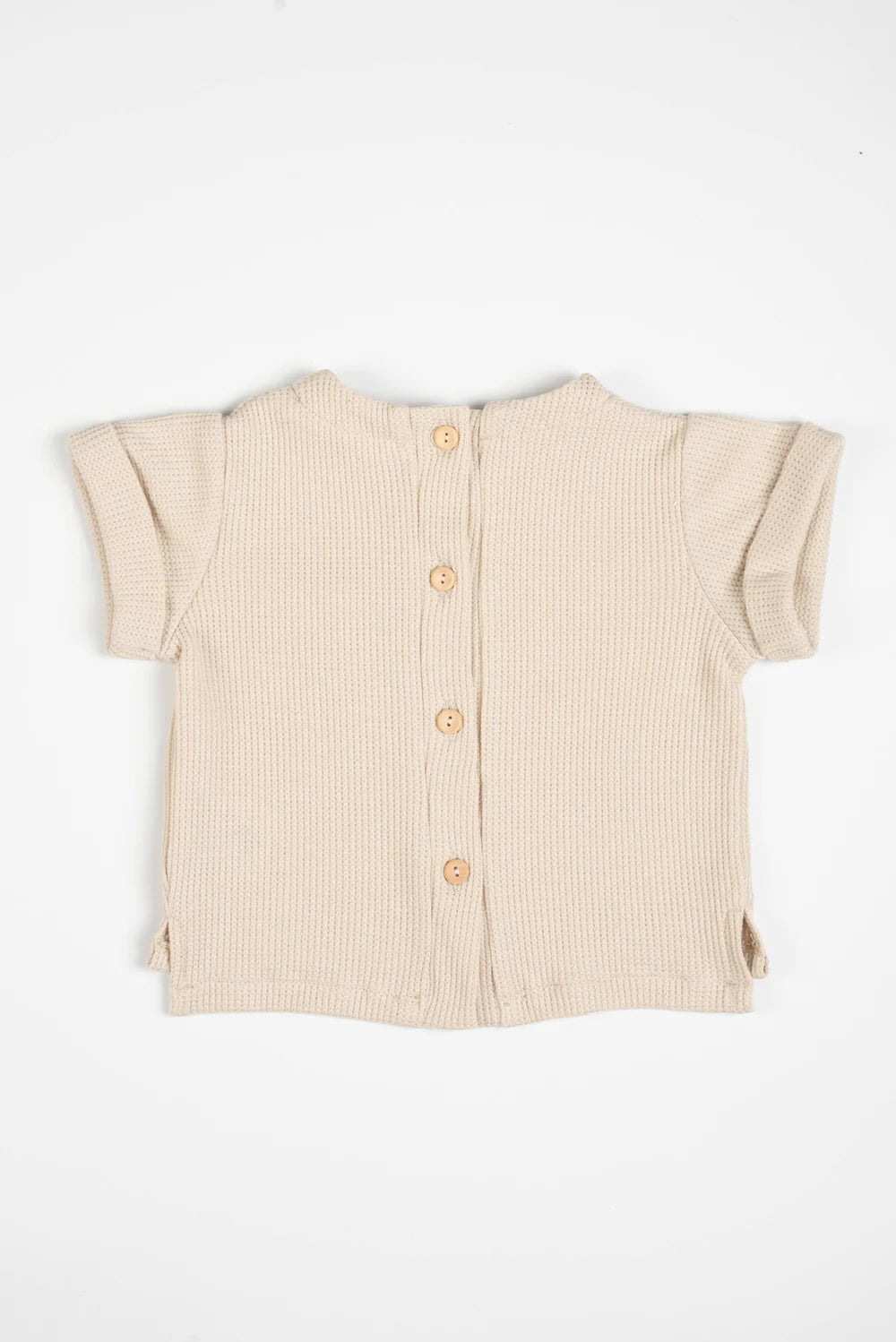Shirt With Back Opening ALMOND CREAM