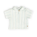 Shirt With Collar STRIPE ACQUA blue