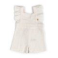 Girls' Dungarees SQUARE WHITE PINK
