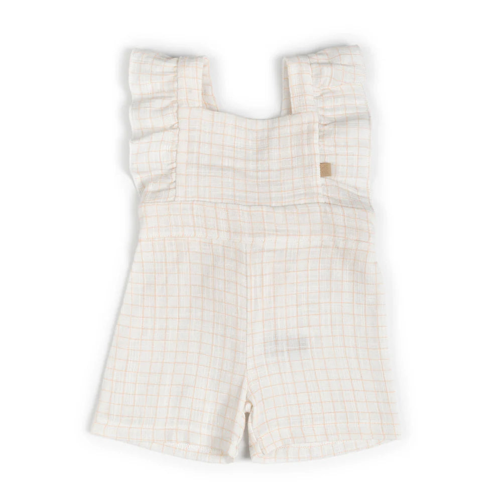 Girls' Dungarees SQUARE WHITE PINK