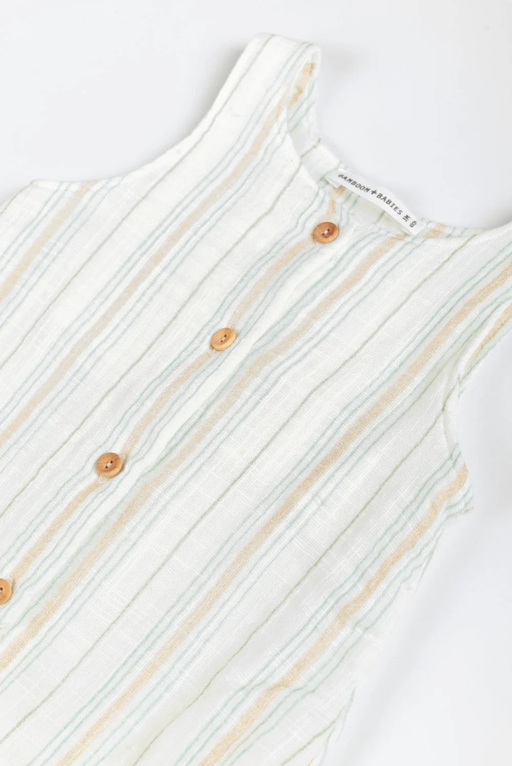 Romper Stripe WHITE BLUE- close up