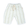Linen Look Shorts STRIPE ACQUA blue