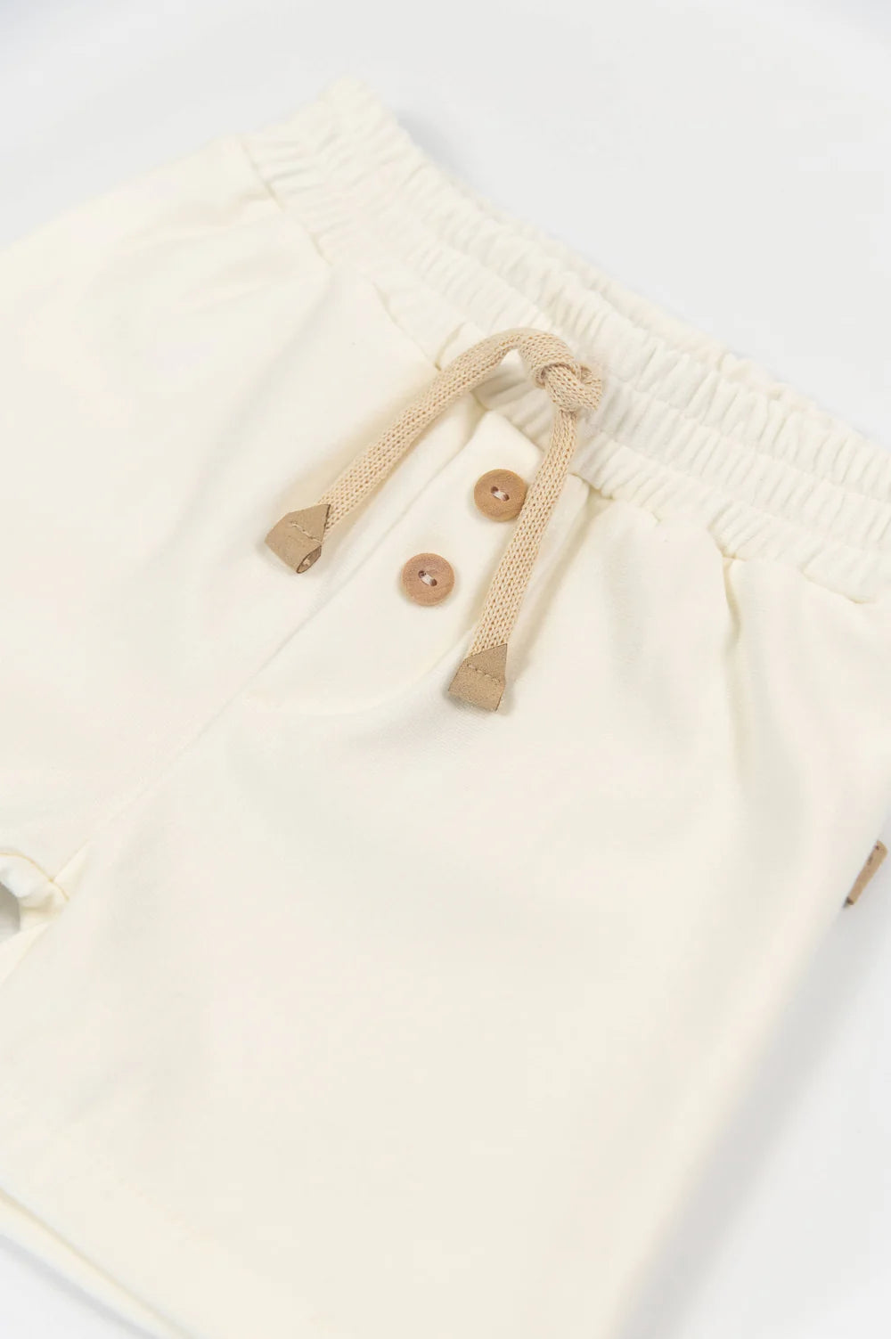 Boys' Shorts OFF WHITE- close up