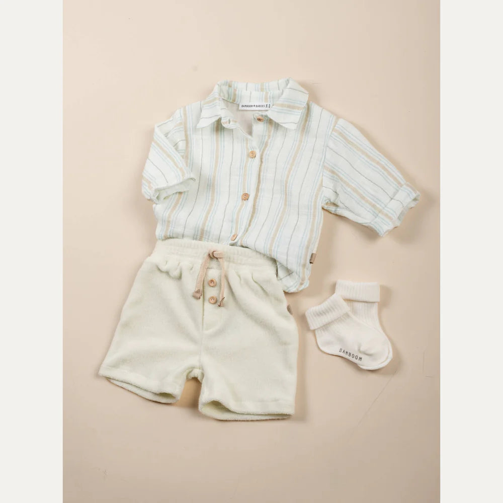 Boys' Shirt STRIPE WHITE/BLUE- outfit