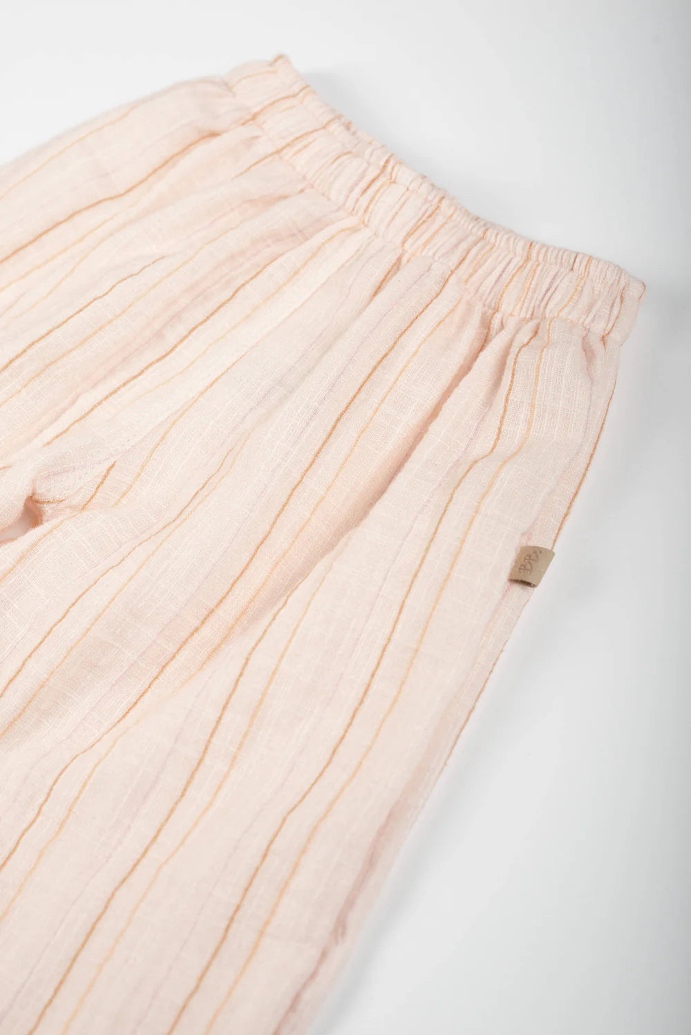 Lino Girls' Pants STRIPE PINK- close up
