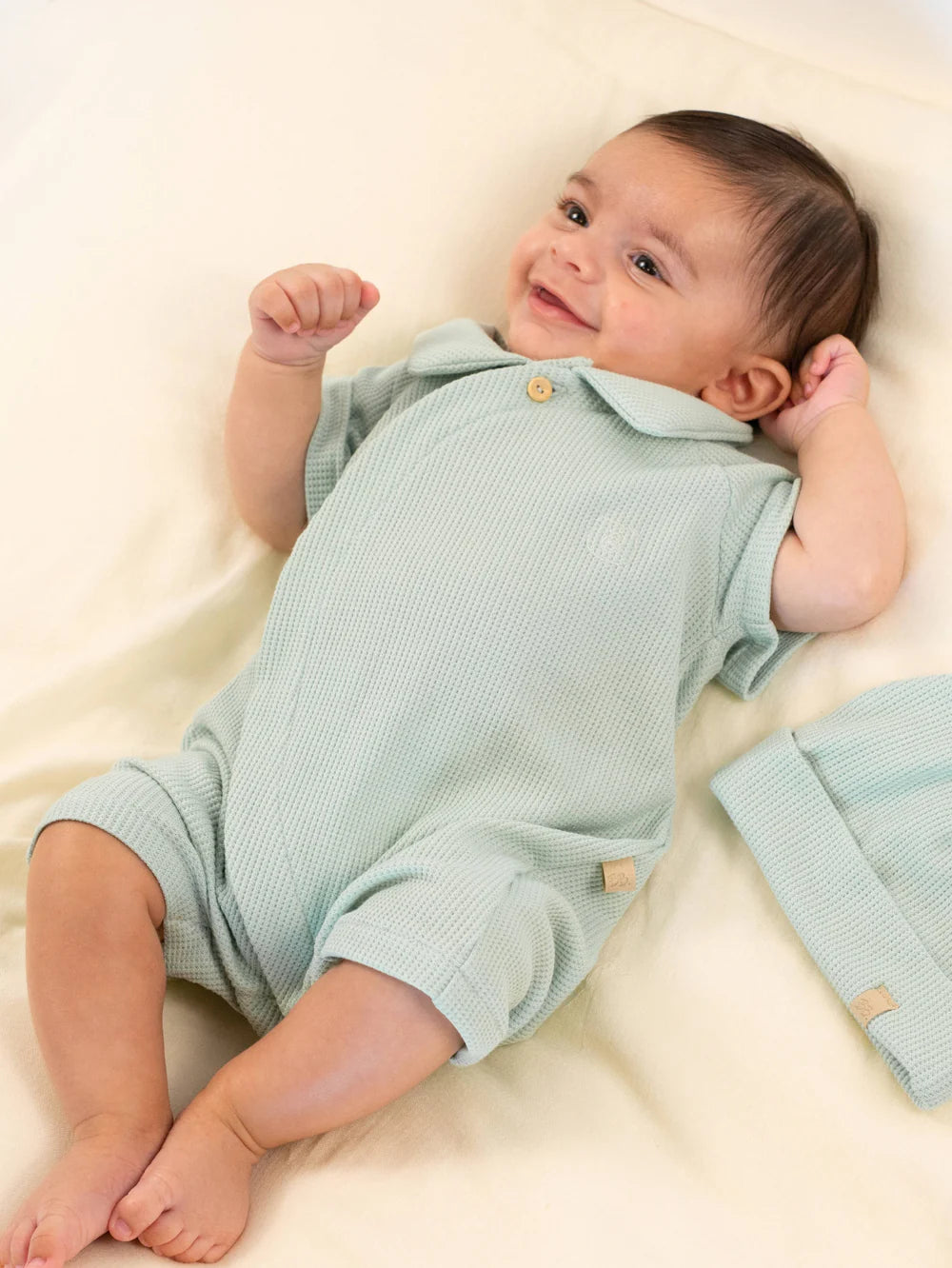 Summer Jumpsuit OCEAN BLUE- on baby 2