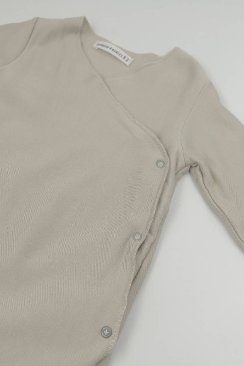 Newborn Bodysuit LIGHT KHAKI- side