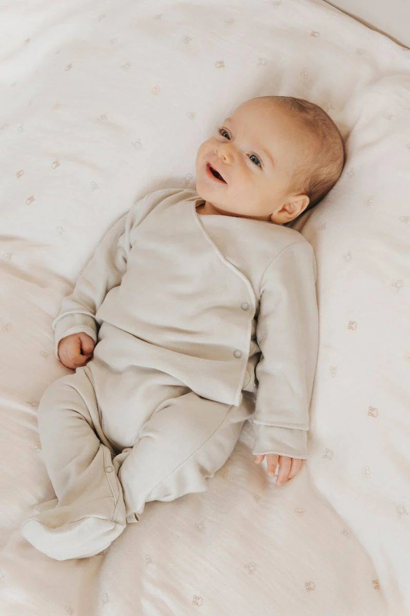 Newborn Bodysuit LIGHT KHAKI- baby