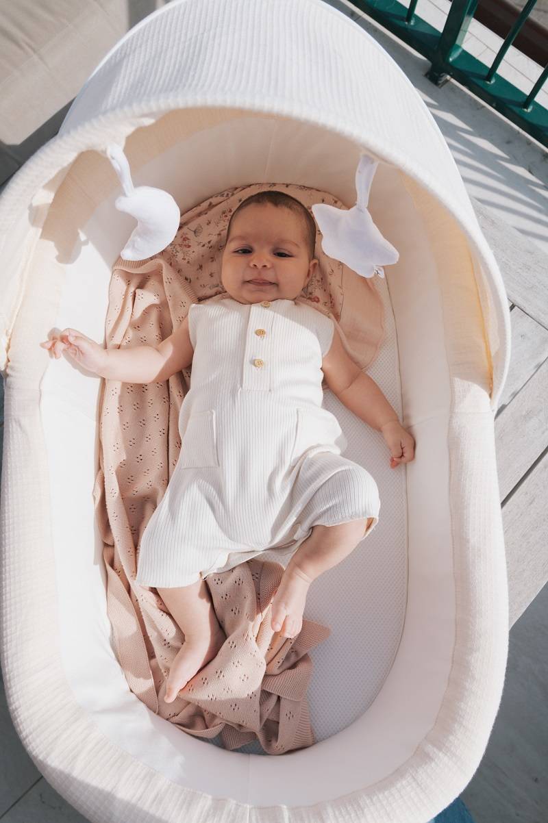 Summer Romper OFF WHITE- on baby