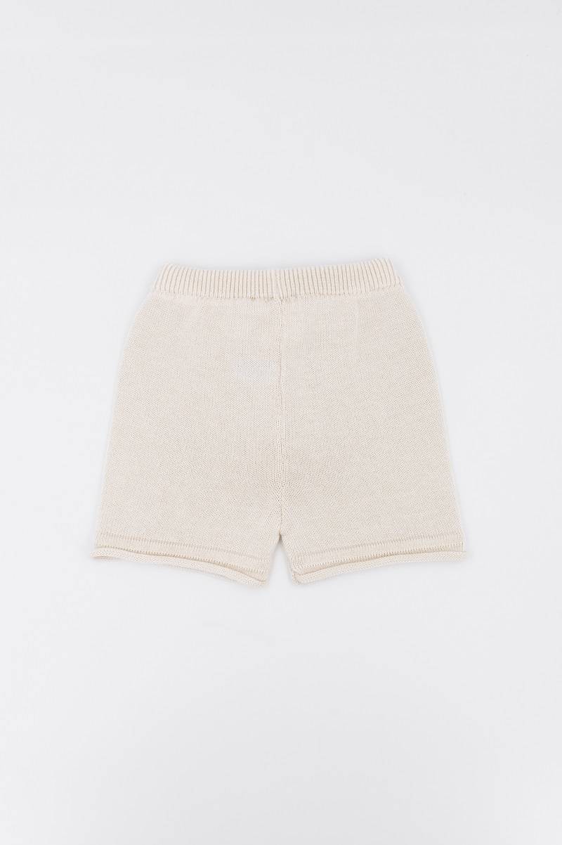 Knitted Short Pants White- back