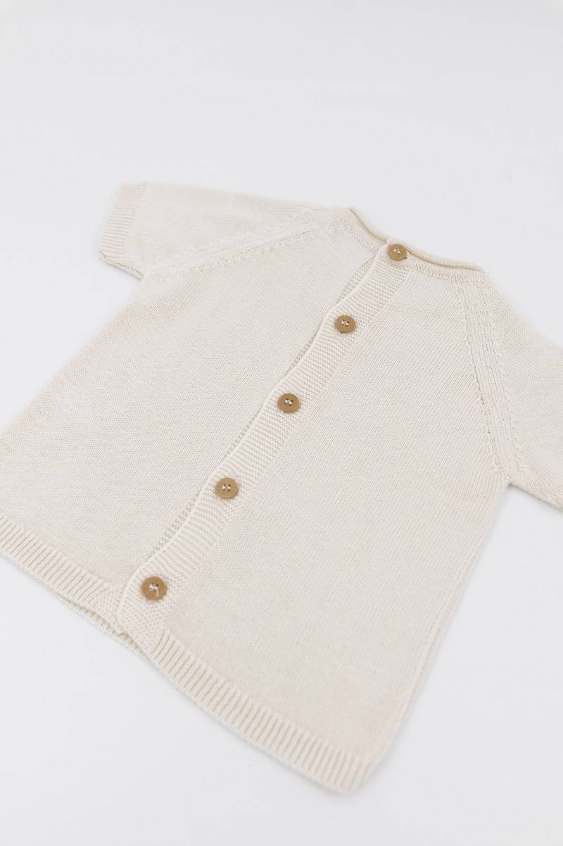 Knitted Striped White- side back