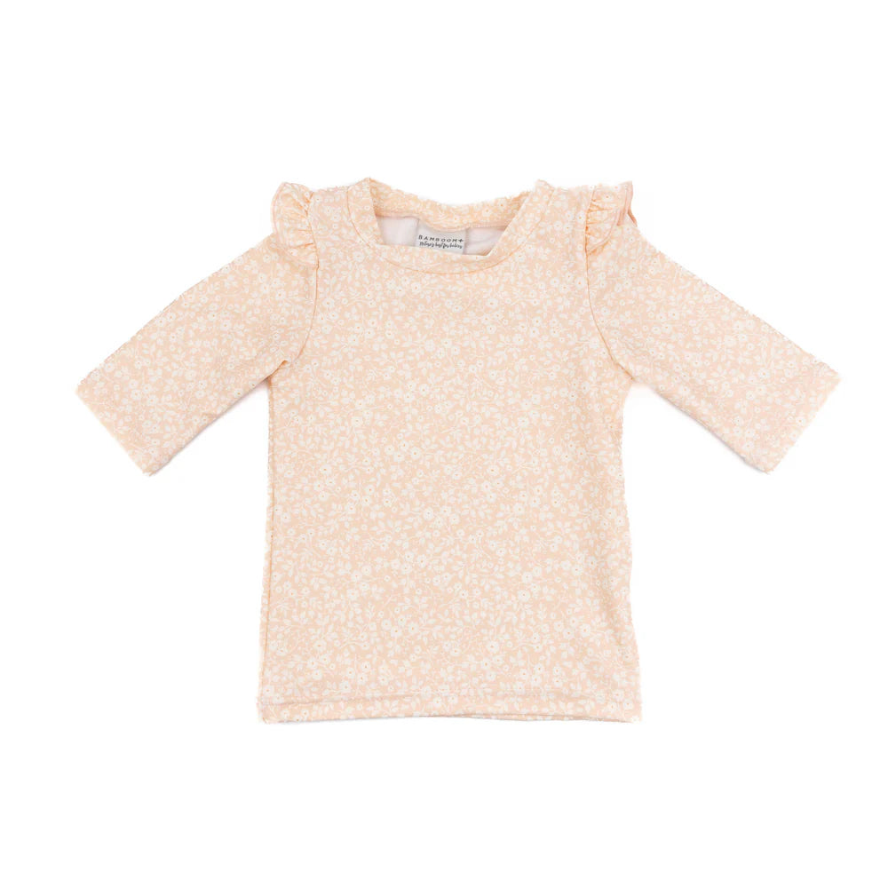 UV50+ Swimsuit Sleeve Shirt FLOWER PINK