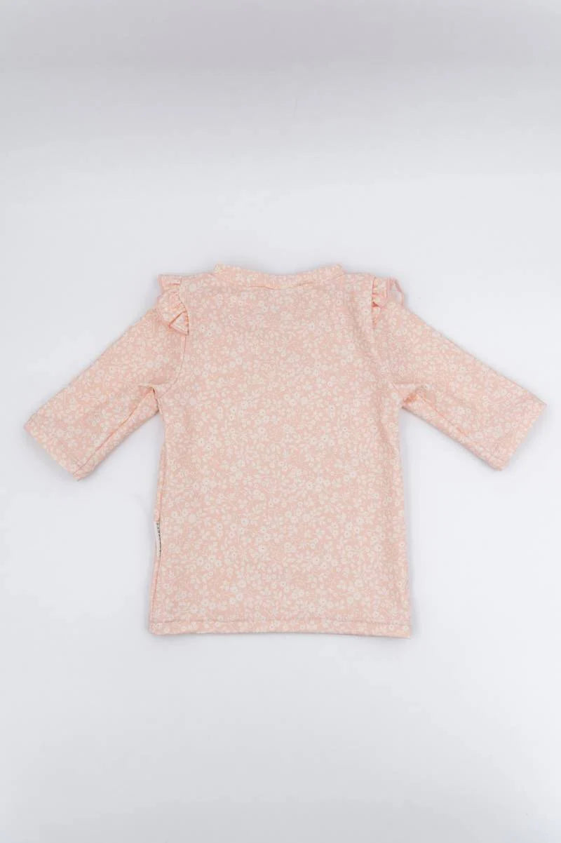 UV50+ Swimsuit Sleeve Shirt FLOWER PINK- back