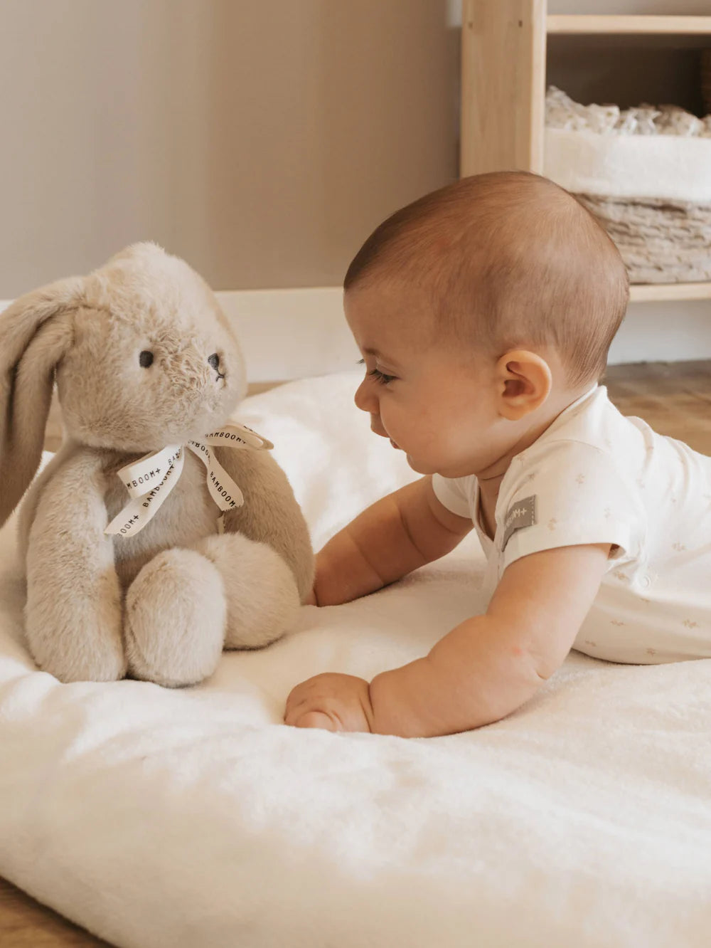 White Noise Bunny WARM GREY- with baby