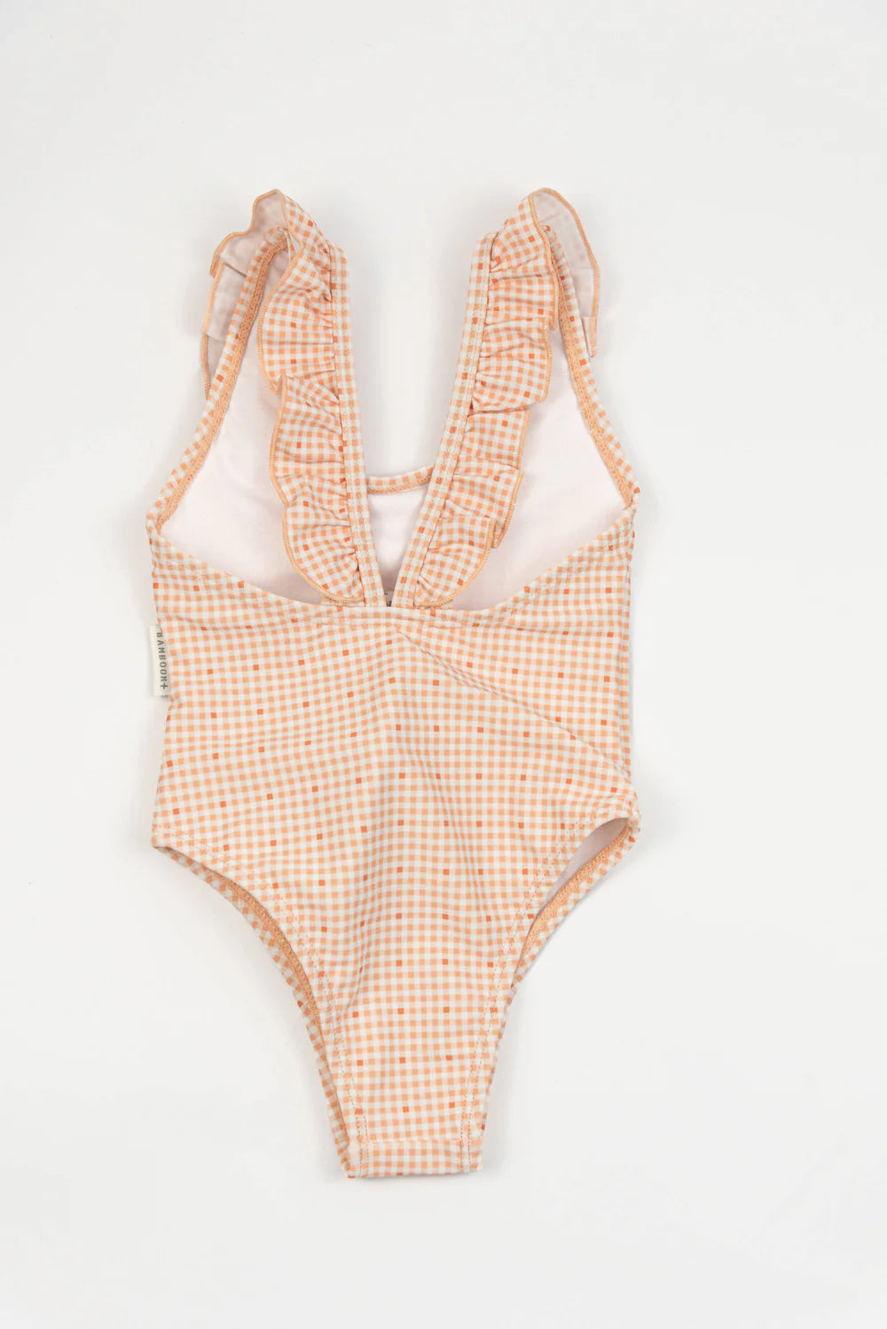 Swimsuit With Ruffled Shoulders PEACHY SQUARE- back