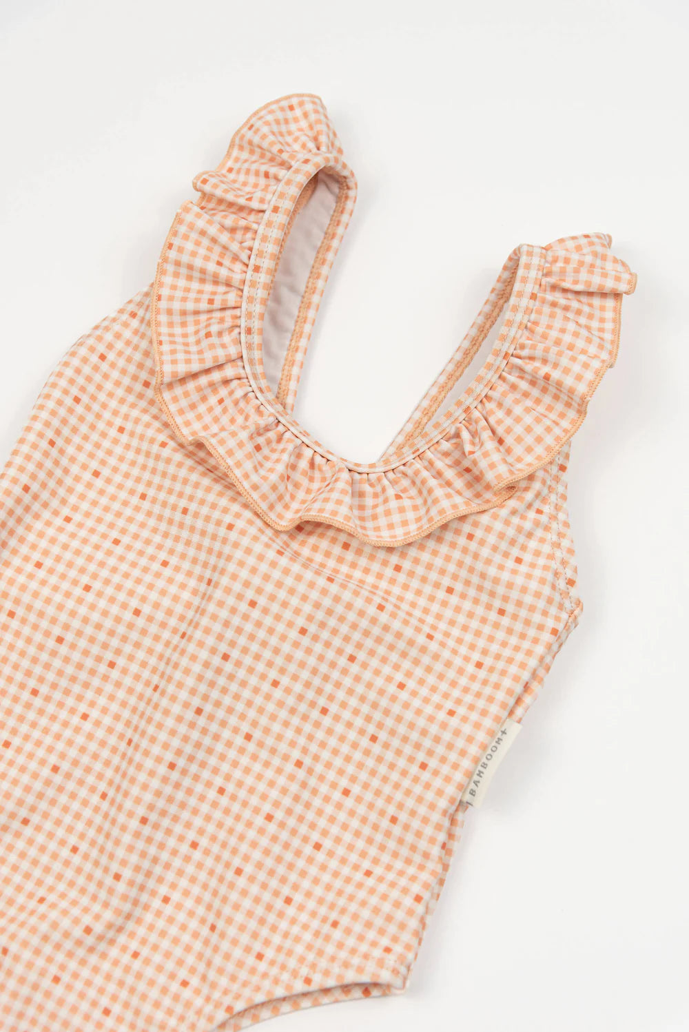 Swimsuit With Ruffled Shoulders PEACHY SQUARE- side