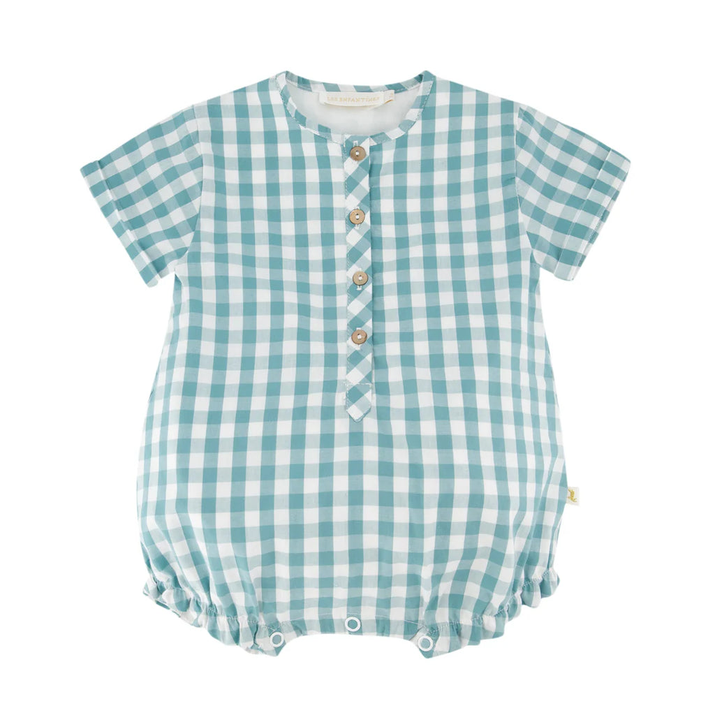 Calao Blue Gingham Romper