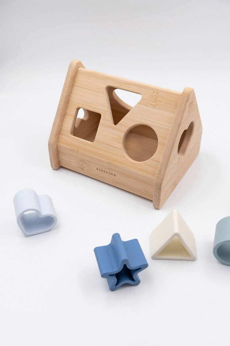 Wood And Silicone Cottage BLUE- close up