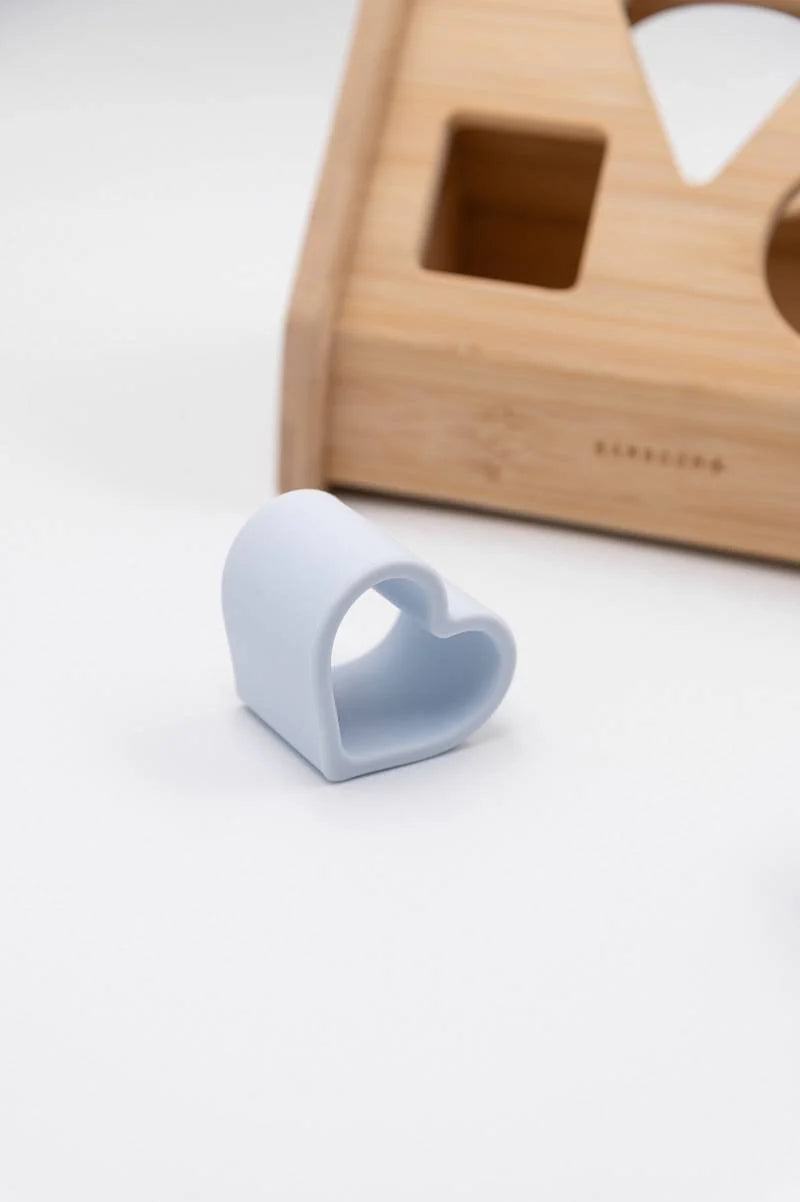 Wood And Silicone Cottage BLUE- close up 2