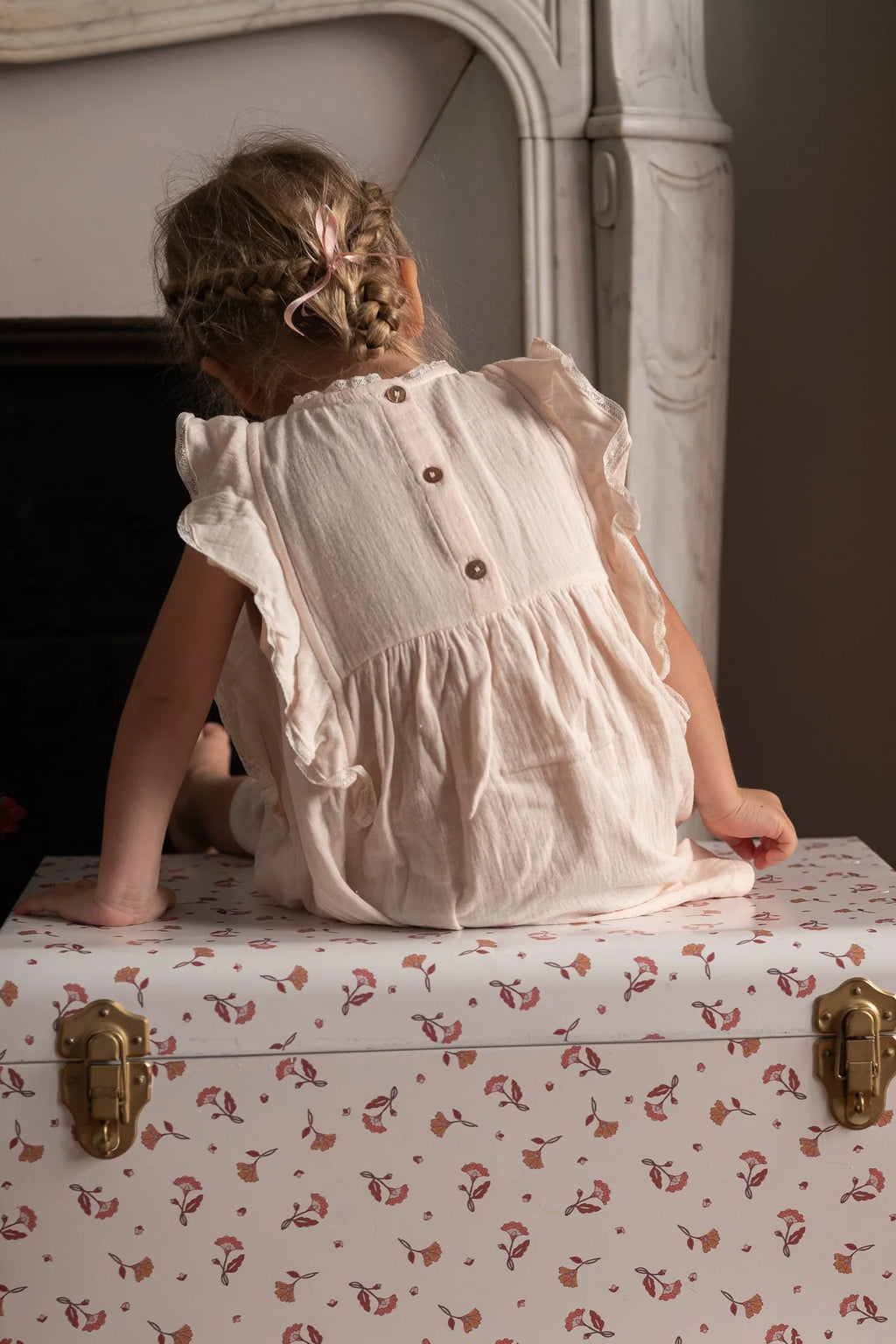 Pink Petale Dress- on girl back
