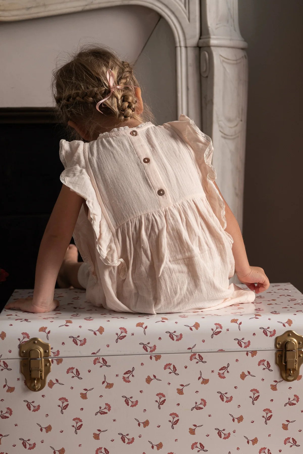 Pink Petale Dress- on girl back
