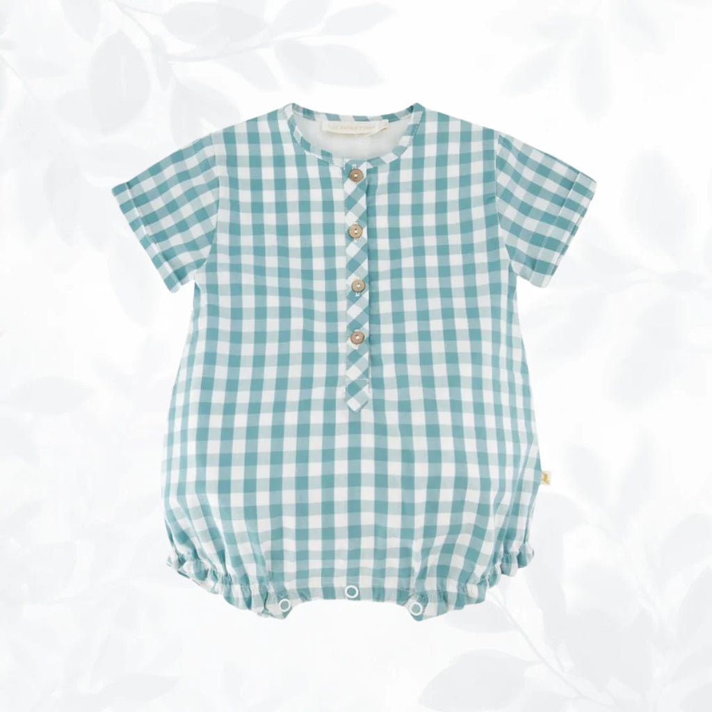 Calao Blue Gingham Romper 2