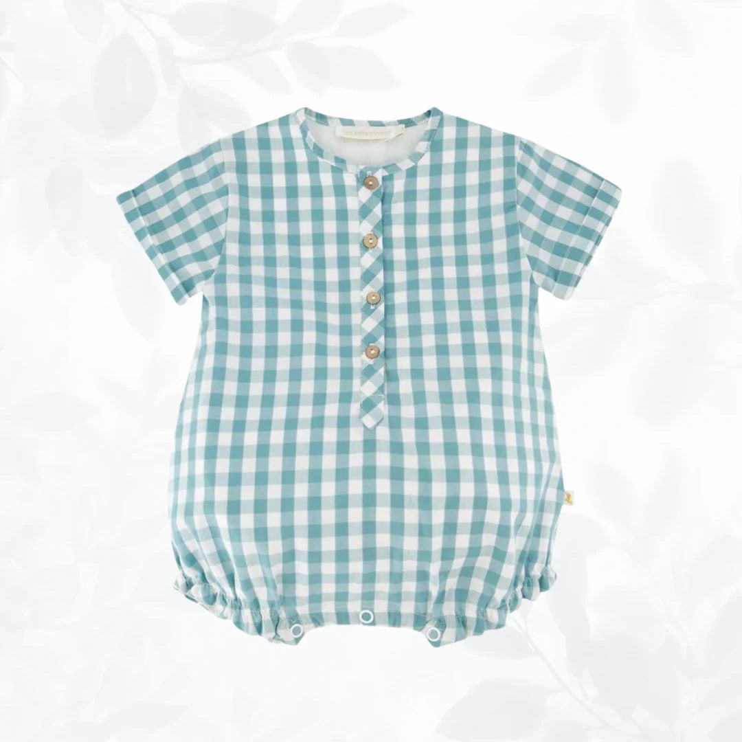 Calao Blue Gingham Romper 2