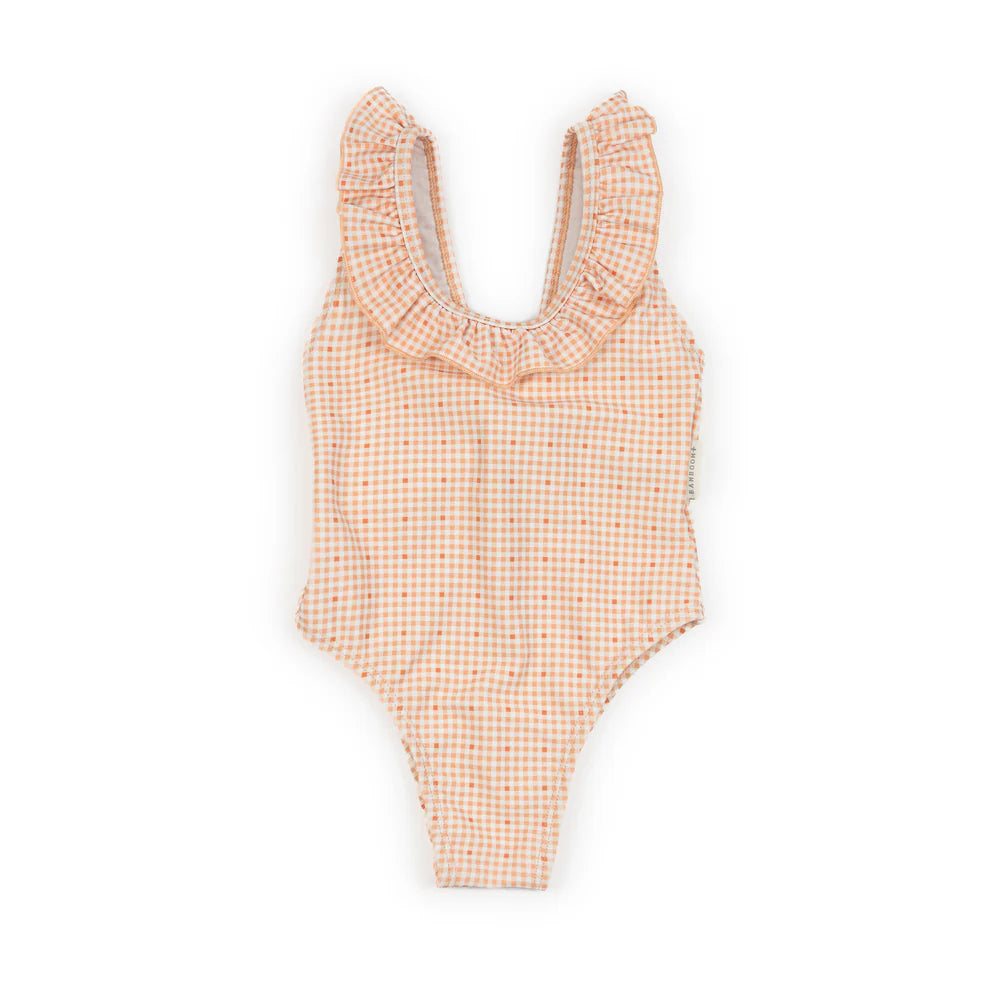 Swimsuit With Ruffled Shoulders PEACHY SQUARE
