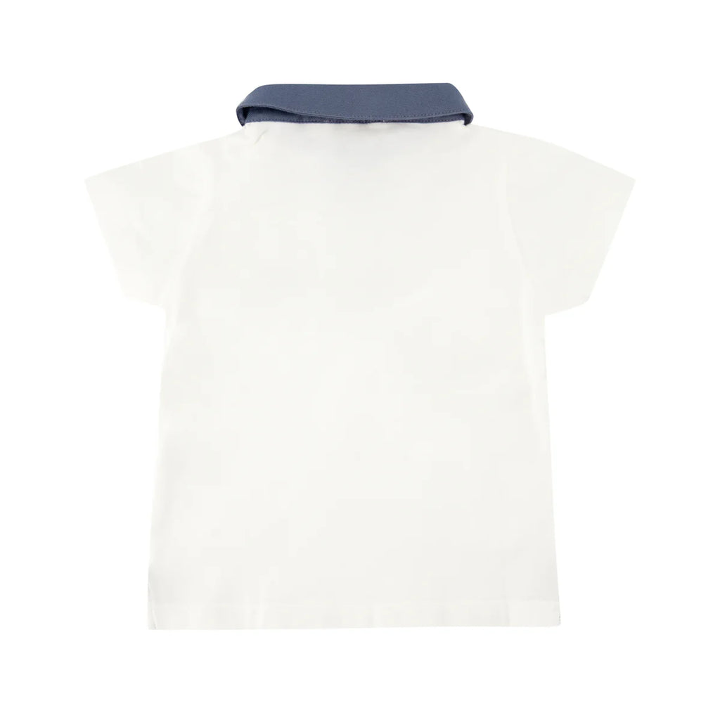White Polo Shirt- back