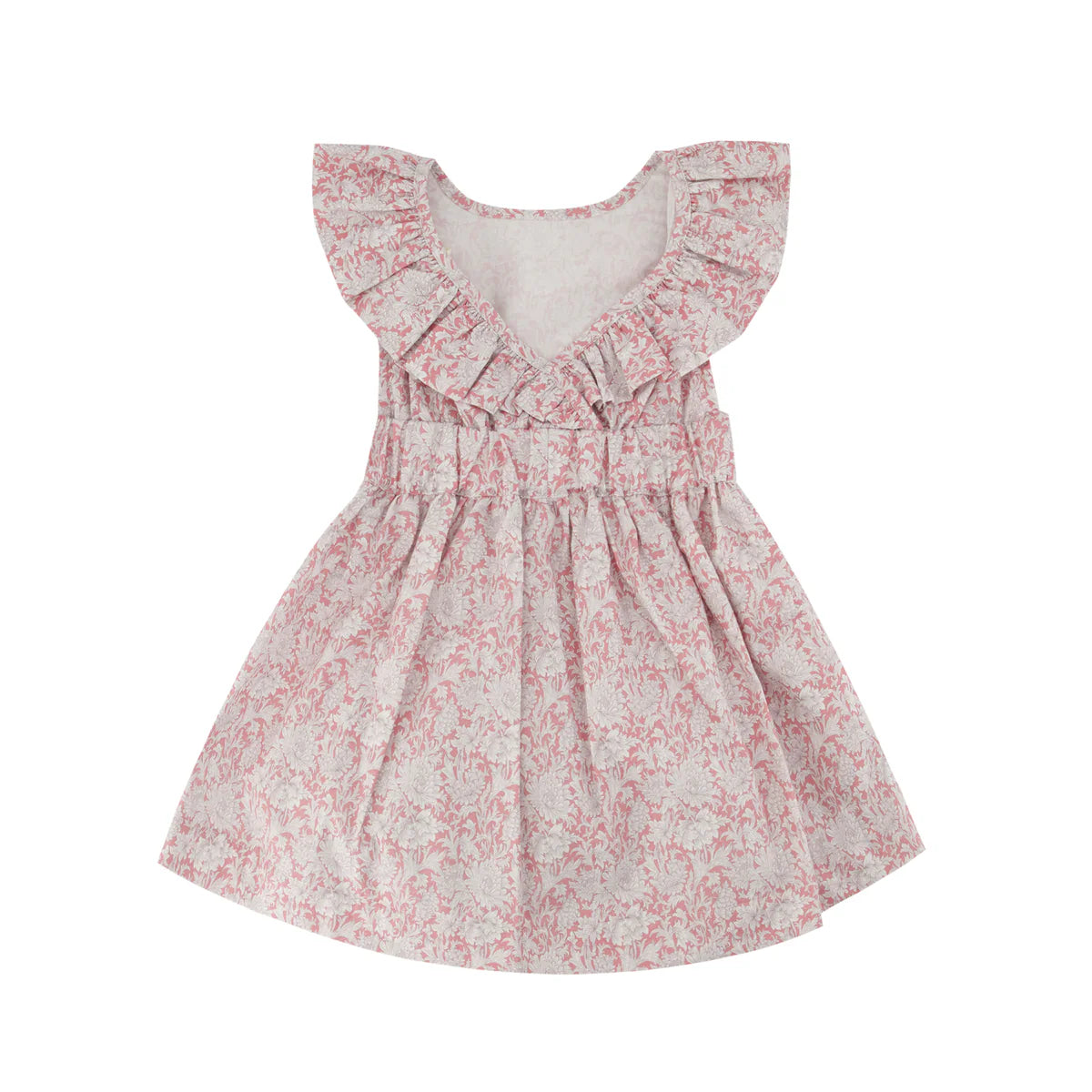 Floral Rose Camelia Dress- back