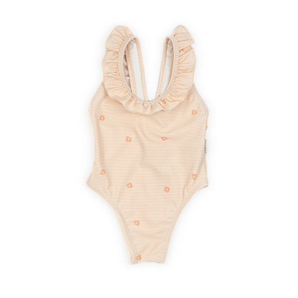 Swimsuit With Ruffled Shoulders LEAVES