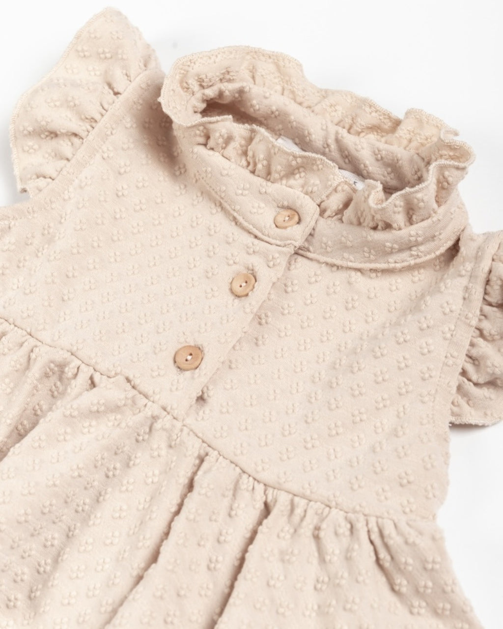 Dots Shirt Almond Cream- close up