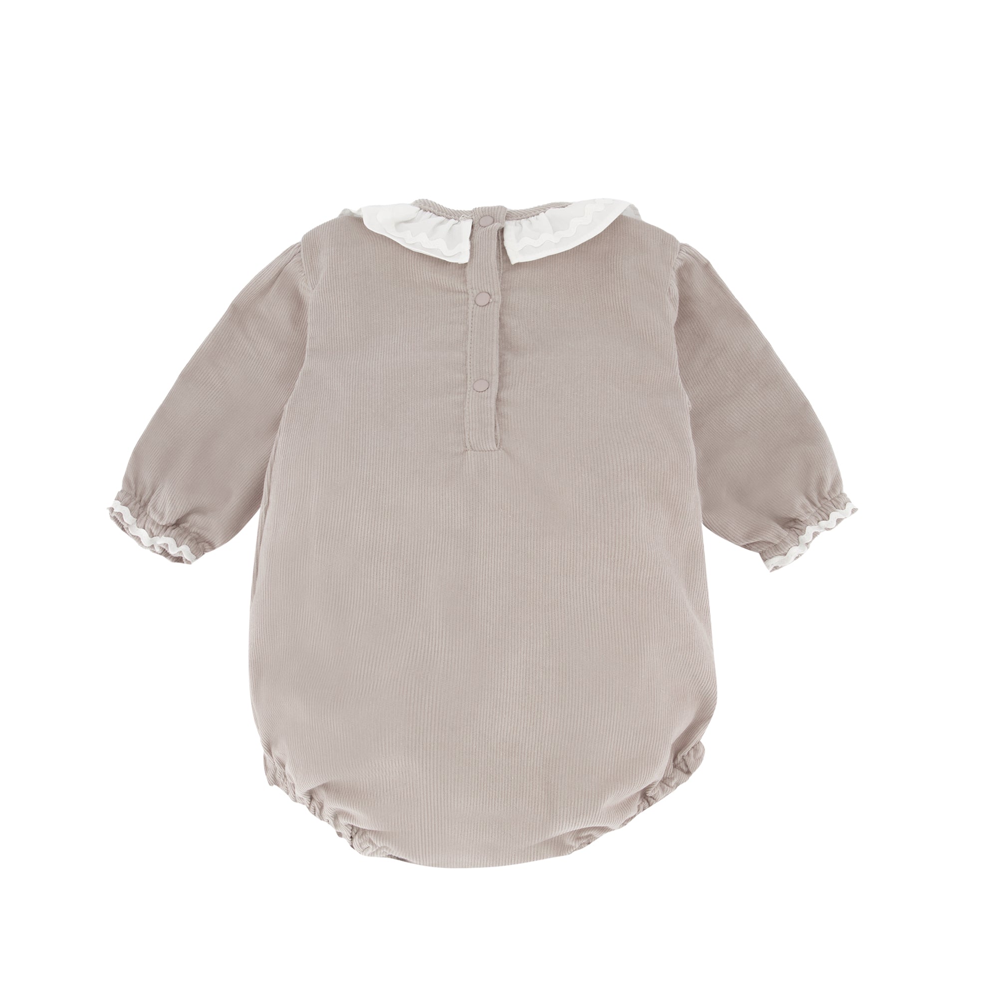 Beige Velvet Romper- back